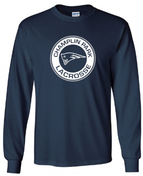 1C- Men's Navy Gildan Long Sleeve Tee Shirt
