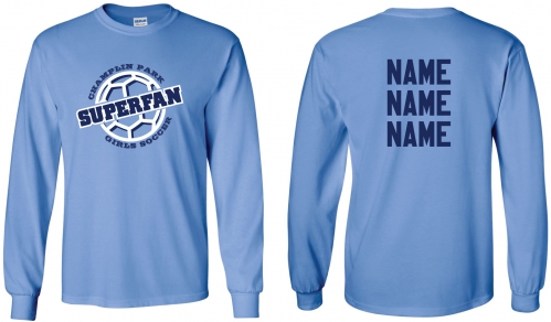 1B -  Adult Carolina Blue Gildan Superfan Long Sleeve T-Shirt