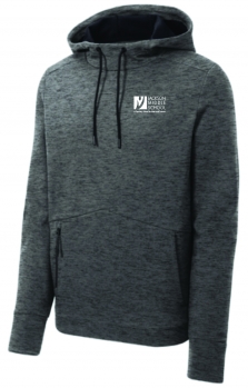 1J - Men's Dark Grey Heather Sport-Tek Hooded Pullover
