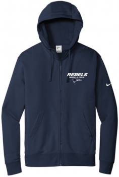 1E - Adult Navy Nike Fleece Full-Zip Hoodie