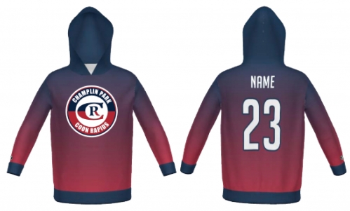 2B - GIRLS TRAVELING HOOD - Adult Navy/Red/White Holloway Sublimated Hoodie