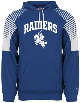 1N - Adult Royal/White Badger Hooded Sweatshirt