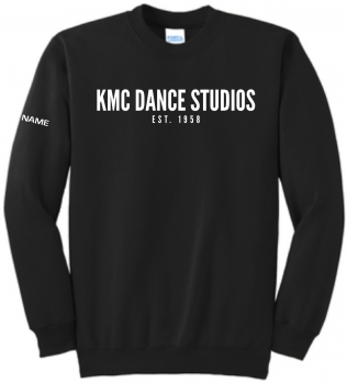 1B - Adult Jet Black Port & Company Crewneck Sweatshirt