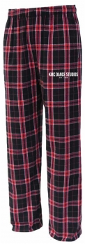 1D - Adult Black/Red Pennant Flannel Pant