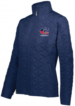 2X - Ladies Navy Holloway Quilt Jacket