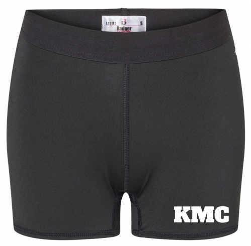 1U - Girls' Black Badger Pro-Compression Short