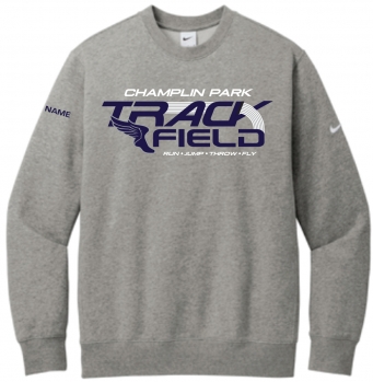 1L - Adult Dark Grey Heather Nike Crewneck