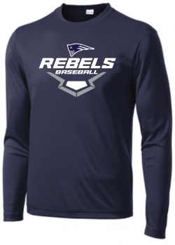 1O - Adult Navy Sport-Tek Long Sleeve Tee Shirt