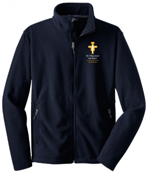 1T - Adult Navy Port Authority Full Zip Fleece Jacket