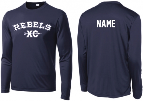 1C - Adult Navy Sport-Tek Long Sleeve Tee Shirt