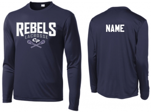 1B - Adult Navy Sport-Tek Long Sleeve Tee Shirt