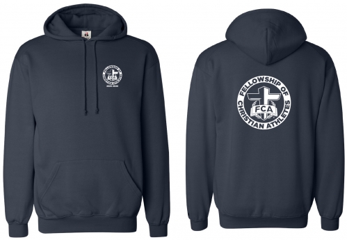 1C - Adult Navy Badger Hooded Sweatshirt