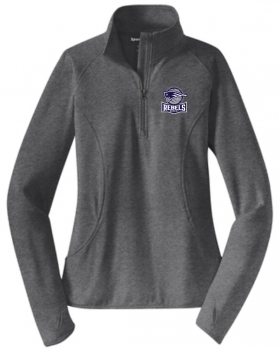 1L - Ladies Charcoal Grey Sport-Tek 1/2-Zip Pullover