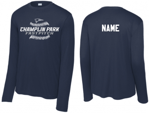 1I - Adult True Navy Sport-Tek Long Sleeve Tee Shirt