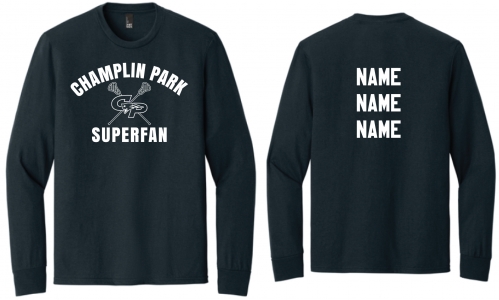 1B - Adult New Navy District Long Sleeve Superfan Tee Shirt