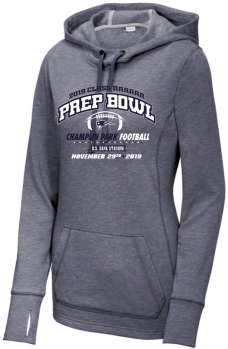 1F - Ladies Navy Heather Sport-Tek Hooded Sweatshirt
