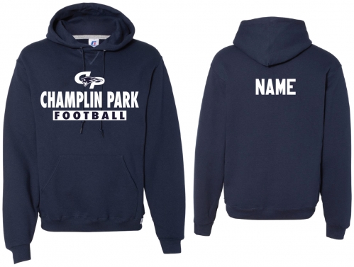 1E - Youth Navy Russell Hooded Sweatshirt
